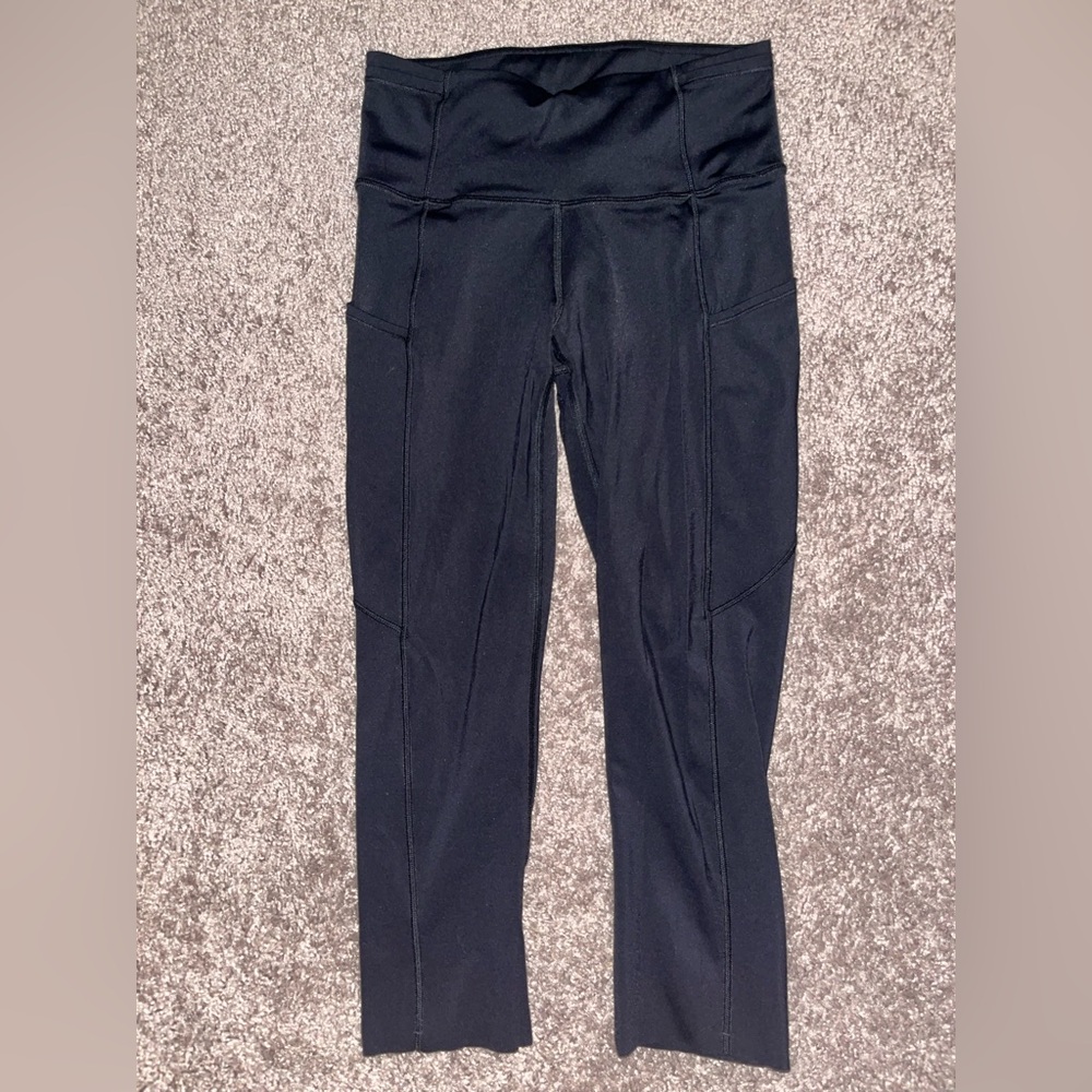 Lululemon Black Fast and Free 19” Crop/ Capri leggings 4